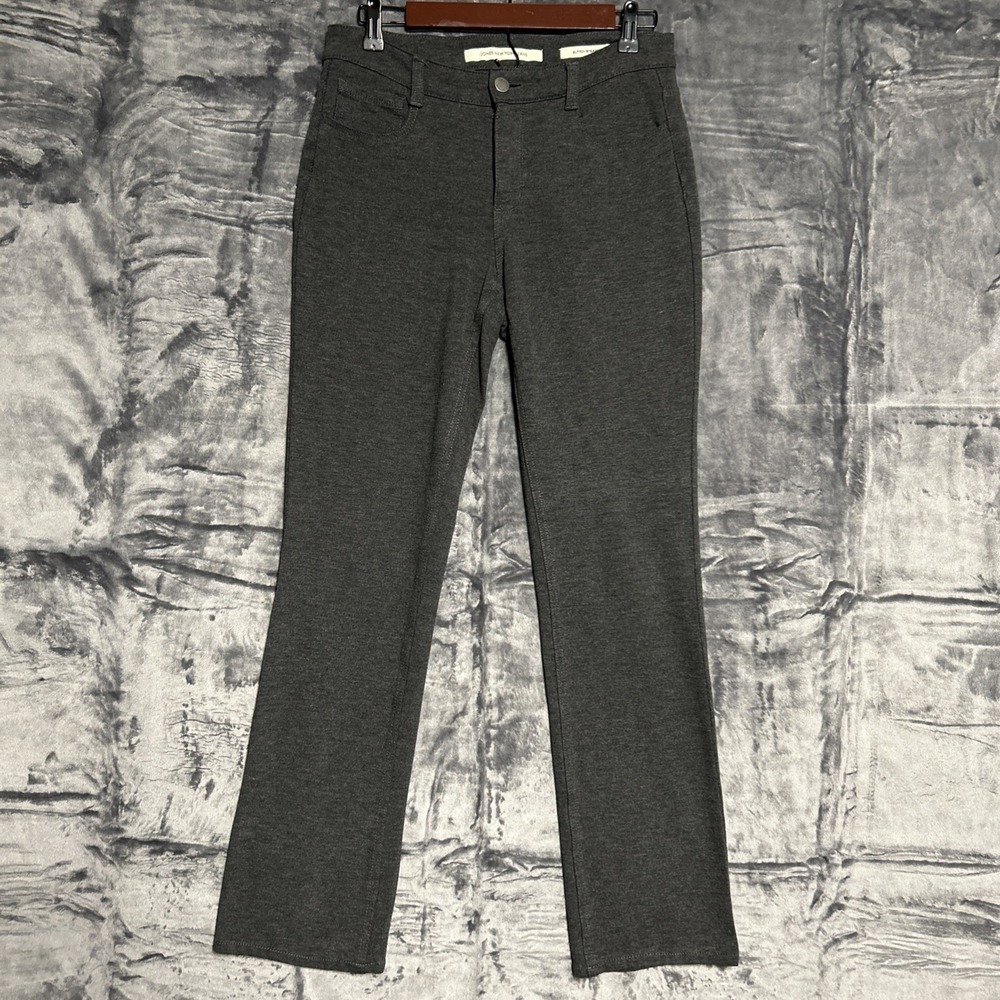 Jones New York Jeans Women's 4 Sutton Straight Stretch Gray Pants 4 Pocket Comfy